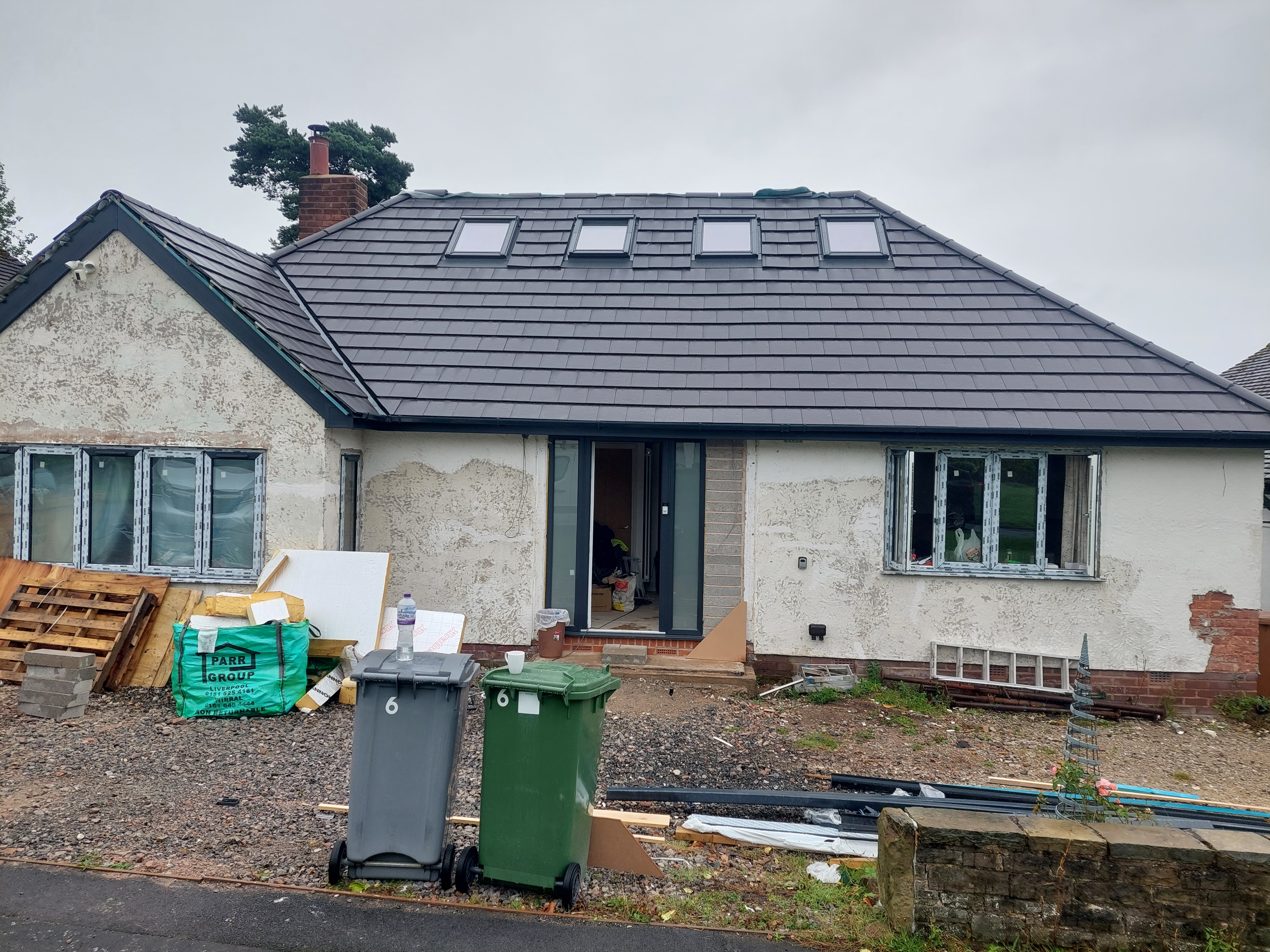 Completed block paving driveway
